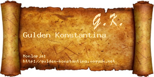 Gulden Konstantina névjegykártya